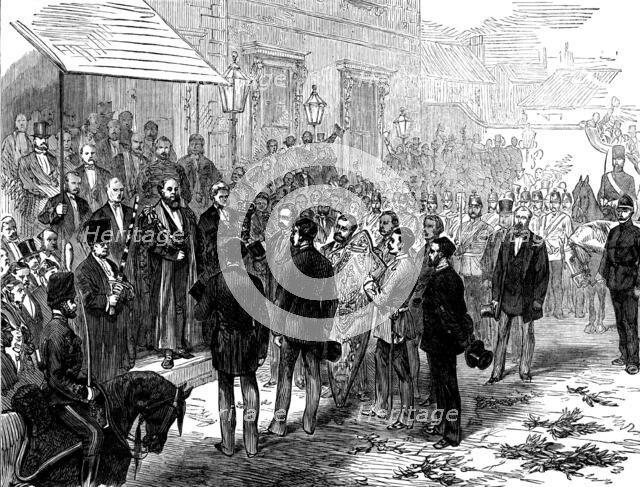Reception of the Elcho Challenge Shield by the Lord Mayor of Dublin, 1873. Creator: Unknown.