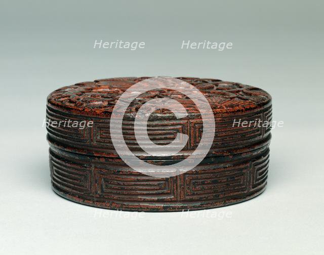 Incense Box (Kogo) with Camellia Design, 1500s. Creator: Unknown.