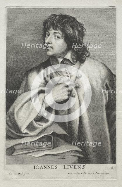 Jan Lievens, 1636-1641. Creator: Lucas Emil Vorsterman (Flemish, 1595-1675).