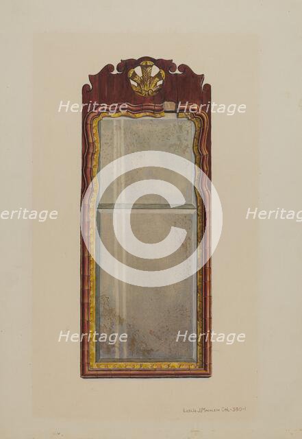 Queen Anne Mirror, c. 1939. Creator: Leslie Macklem.