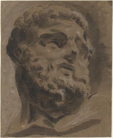 Bearded Head after the Antique. Creator: Giovanni Battista Cipriani.