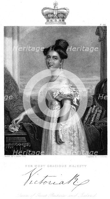 Victoria, Queen of Great Britain and Ireland, c1838. Artist: J Cochran