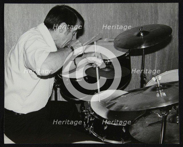 Kenny Clare playing the drums, London, 1978. Artist: Denis Williams