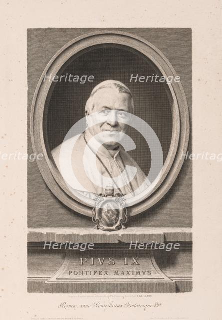 Pius IX, 1873. Creator: Claude-Ferdinand Gaillard (French, 1834-1887).
