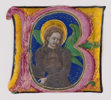 Manuscript Leaf Cutting from a Choir Book with an Illuminated Initial B..., second half of the 15th  Creator: Unknown.