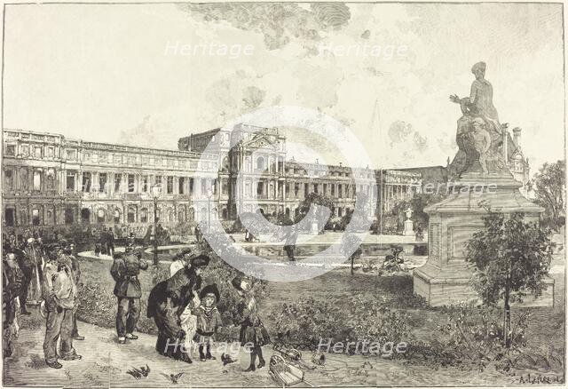 Les ruins du Palais des Tuilleries avant leur démolition, 1883. Creator: Auguste Lepere.