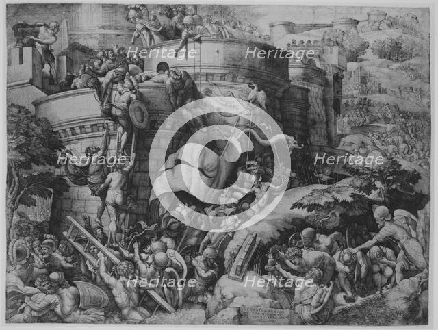 The Capture of Carthagena by Scipio and His Troops, 1539. Creator: Georg Pencz.