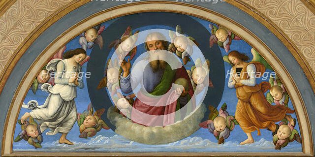 The Ascension of Christ. Detail: The Eternal Father between Two Angels , 1498. Creator: Perugino (ca. 1450-1523).