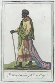 Costumes de Différents Pays, 'Pr. Ministre des Ydoles de Congo', c1797. Creators: Jacques Grasset de Saint-Sauveur, LF Labrousse.