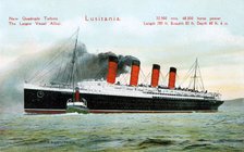 Ocean liner RMS 'Lusitania', 20th century. Artist: Unknown