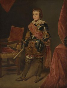 Portrait of Prince Baltasar Carlos, Son of the Spanish King Philip IV, at approx..., 1639-1645. Creator: Juan Battista Martinez del Mazo.
