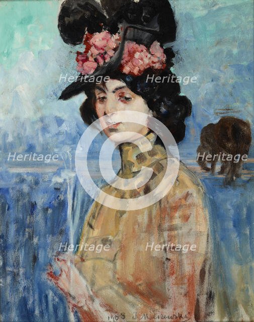 Portrait of Zofia Atteslander, 1908. Creator: Jacek Malczewski.