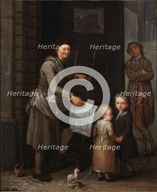 Bill Poster, ca 1735-1739. Creator: Jeaurat, Etienne (1699-1789).