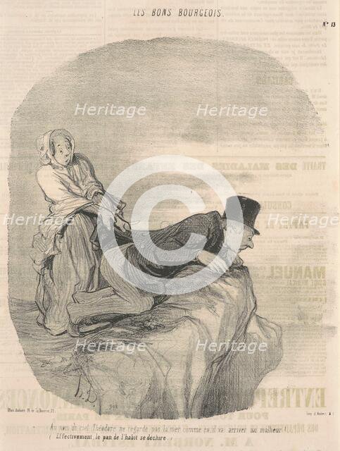 Au nom du ciel, Théodore ne regarde pas ..., 1846. Creator: Honore Daumier.
