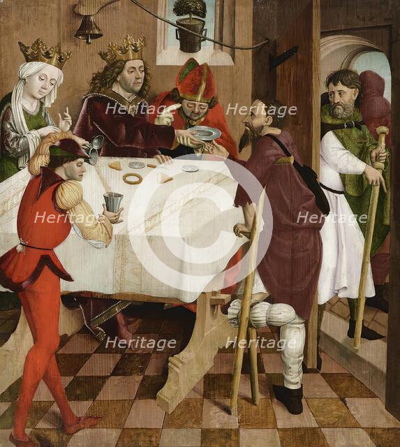 Almsgiving of St. Oswald, c1480/1485. Creator: Master of the Oswald Legend.