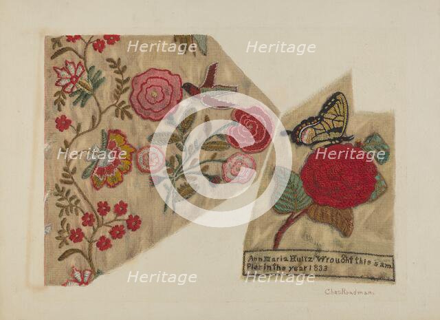 Sampler, c. 1940. Creator: Charles Roadman.