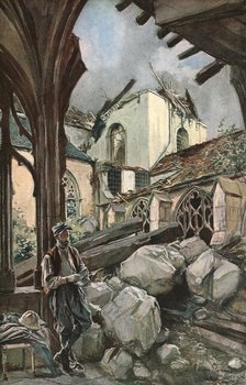 ''Verdun; Le Cloitre et la Cathedrale', 1916 (1924) Creator: Francois Flameng.