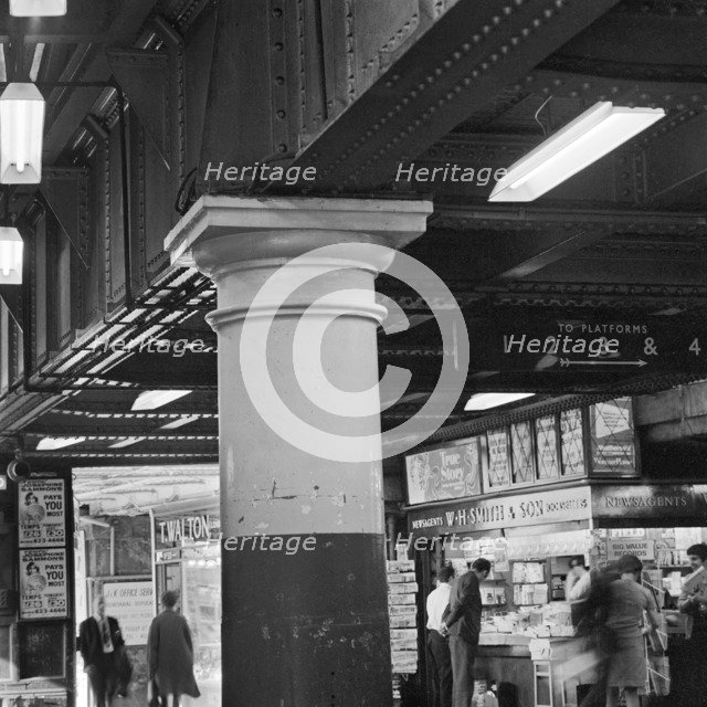 Pillar at London Bridge Station, London, 1960-1972. Artist: John Gay