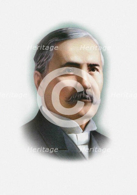 Portrait of the pianist, conductor and composer Mykola Lysenko (1842-1912), 20th century. Creator: Anonymous.