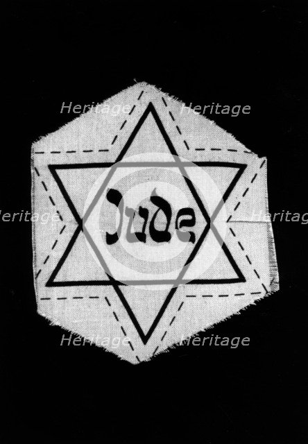 Star of David badge, c1940-1945. Artist: Unknown