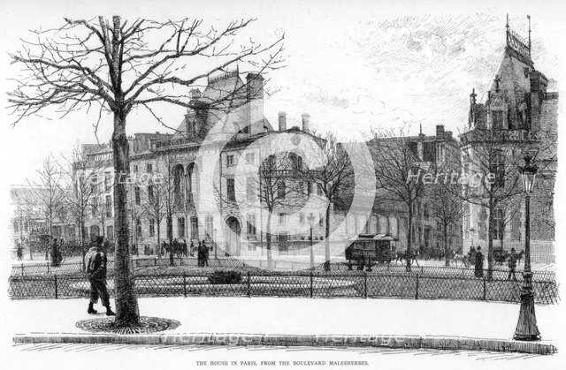 'The House in Paris, from the Boulevard Malesherbes', c1880-1882.Artist: Jean Louis Ernest Meissonier