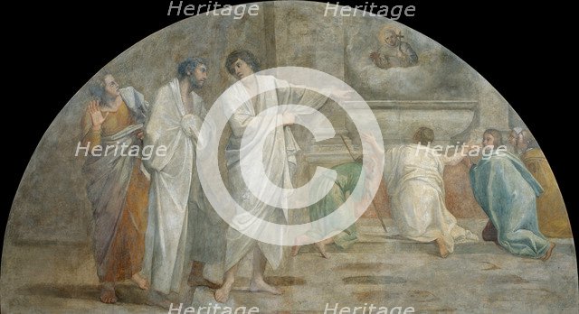 Apparition of Saint Didacus above his sepulchre, 1604-1607. Artist: Carracci, Annibale (1560-1609)