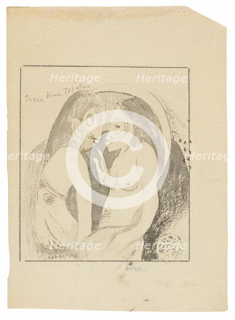 Parau Hina Tefatou (Words between Goddess of the Moon and God of the Earth), 1893/94. Creator: Paul Gauguin.
