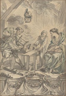 The Holy Family in the Carpenter's Shop, c. 1755. Creator: Charles Eisen.