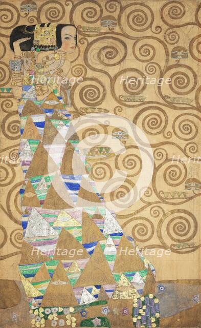 The Stoclet Frieze, Detail: The Expectation, 1905-1909. Creator: Klimt, Gustav (1862-1918).