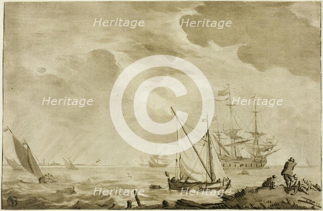 Seascape, n.d. Creator: Cornelis Ploos van Amstel.