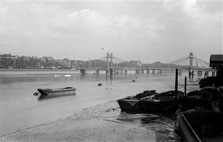 The Albert Bridge, Chelsea Embankment, London, c1945-c1965. Artist: SW Rawlings