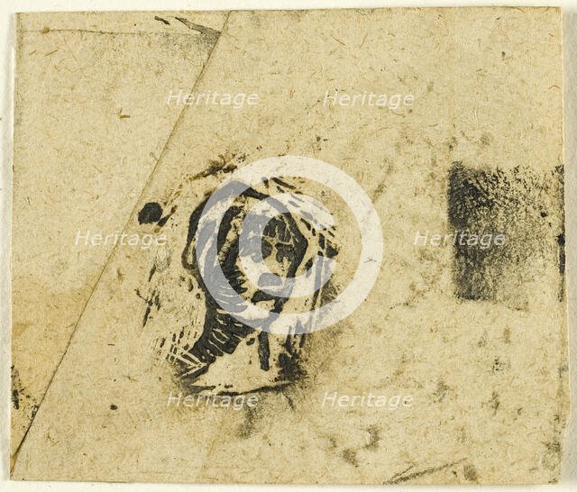 Sketches, Fragment: Head of a Woman Wearing a Kerchief, after 1863. Creator: Jean Francois Millet.