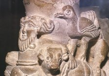 Sumerian Libation Vase Hero Gilgamesh, Bulls and Birds from Warka, Uruk, South Iraq, c2000 BC Artist: Unknown.