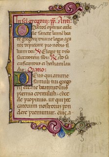 Decorated Text Page; Gualenghi-d'Este Hours, about 1469. Creator: Unknown.