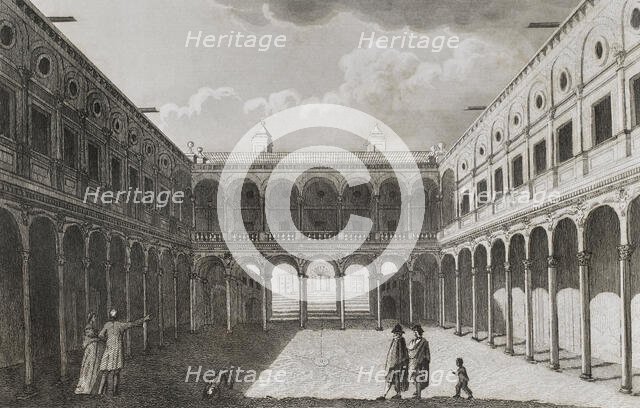 Interior of the Alcázar fortress, Toledo, Spain, 1853. Creator: Antonio Roca Sallent.