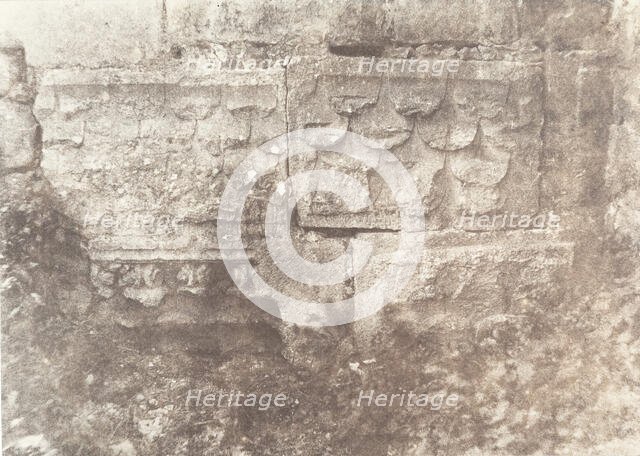 Jérusalem, Restes de scupltures judaïques, 1854. Creator: Auguste Salzmann.