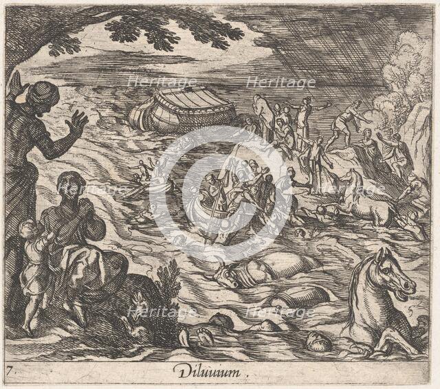 Plate 7: The Flood (Diluvium.), from Ovid's 'Metamorphoses', 1606. Creator: Antonio Tempesta.