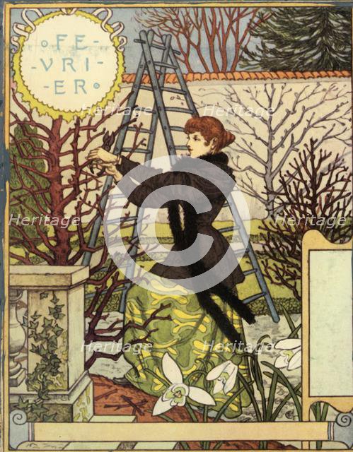 'Février', 1896. Creator: Eugene Samuel Grasset.