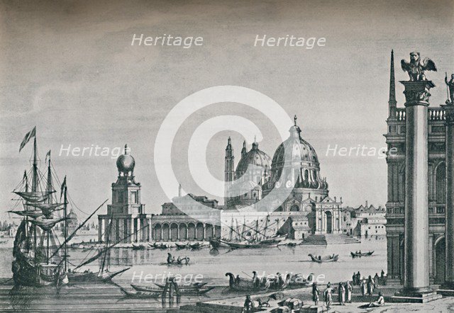 'View of the Dogana, 1702', (1925). Creator: Peter Schenk.