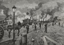 Works on the reinforcement of the avenues near the Palace of the Champ de... Paris Exposition, 1878. Creator: Unknown.