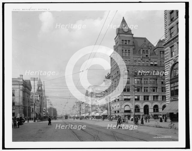 Main Street, Dayton, Ohio, c1902. Creator: William H. Jackson.