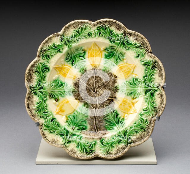 Plate, Staffordshire, 1760/70. Creator: Staffordshire Potteries.