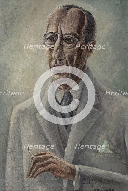 Portrait of Piet Mondrian, 1931. Creator: Lubbers, Adriaan (1892-1954).