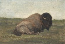 Bison Lying Down, 1810-75. Creator: Antoine-Louis Barye.