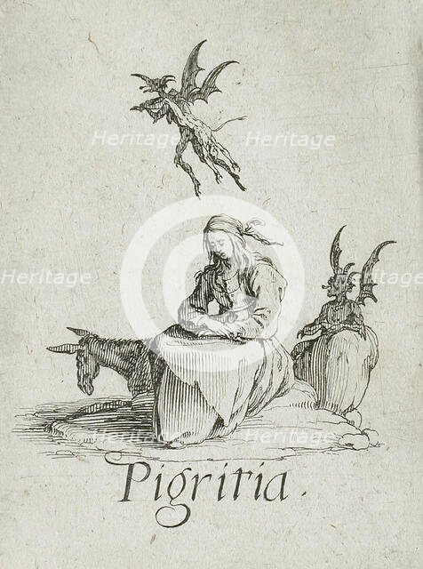 Sloth, c1621. Creator: Jacques Callot.