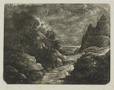 The Stream in the Gorge, 1871. Creator: Rodolphe Bresdin.
