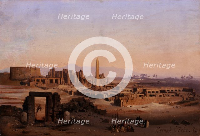 Egypt. Karnak in Thebes, 1843.