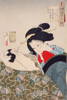 Warm: An Urban Widow of the Kansei Period (1789-1800), 1888. Creator: Tsukioka Yoshitoshi.