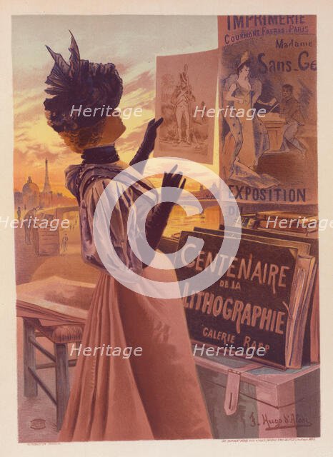 Affiche pour l'Exposition du "Centenaire de la Lithographie"., c1897. Creator: Frederic Hugo d' Alesi.