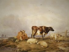 'Landscape and Cattle', c1823-1902. Artist: Thomas Sidney Cooper